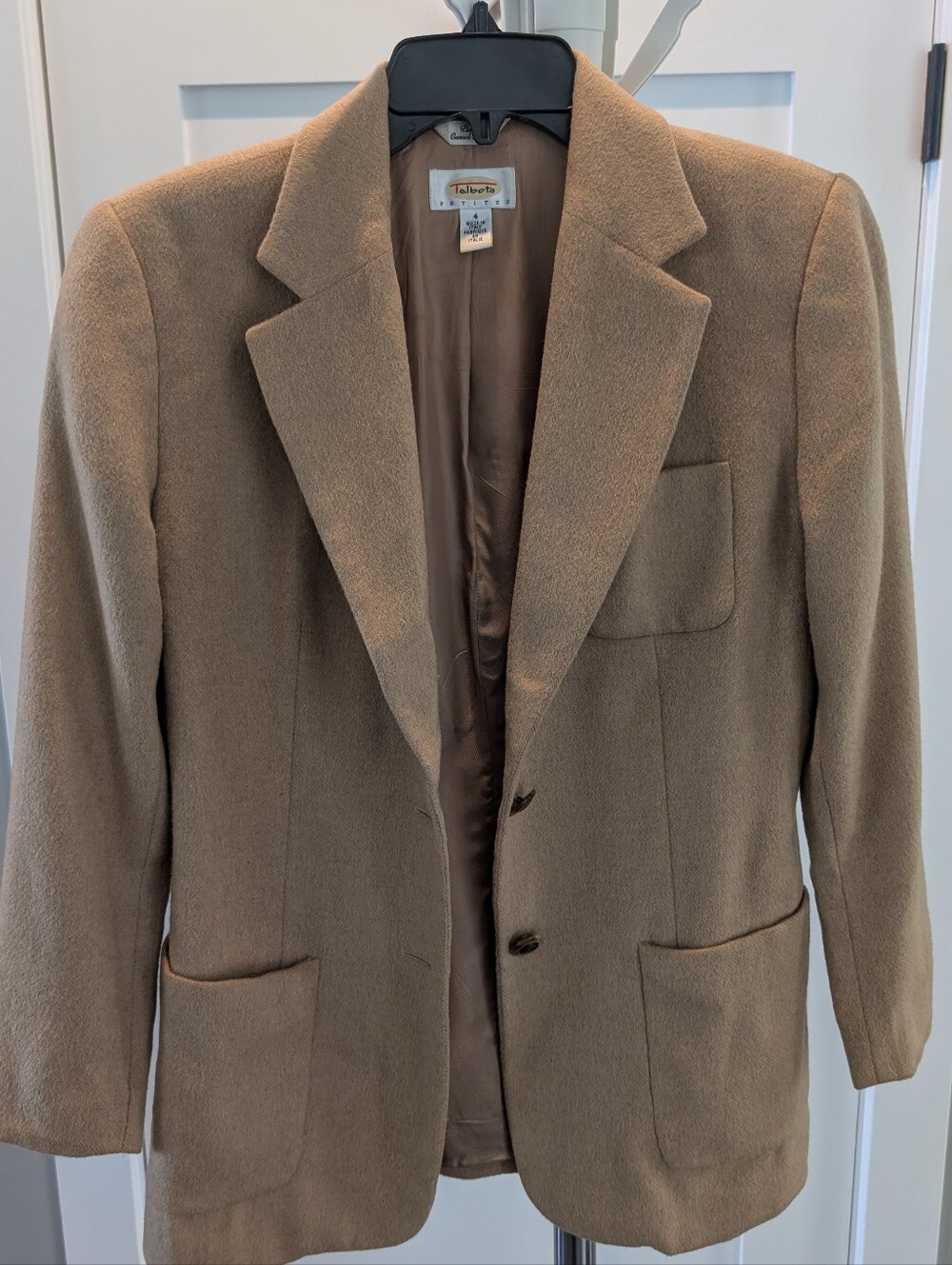 Talbots Petite Camel Hair Blazer Jacket